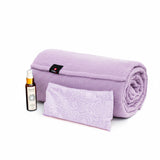Paquete Shavasana – Kit de Relajación con Cobija de Yoga, Almohadilla y Aromaterapia Cudegui