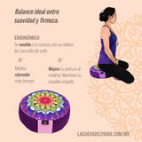 Zafu o cojín de meditación de chakras, marca Cudegui