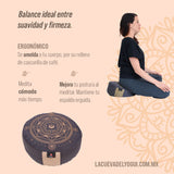 Zafu o cojín de meditación Dharma gris marca Cudegui