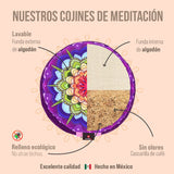 Zafu o cojín de meditación de chakras, marca Cudegui