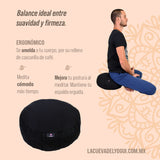 Zafu o cojín de meditación negro, marca Cudegui