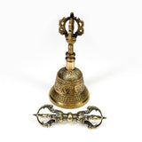 Set de Campana y Dorje Tibetano para Altar Budista y Meditación