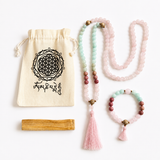Kit de japamala y pulsera para meditación, mantras y práctica diaria