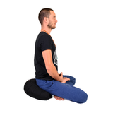 Zafu Lunar Gris, o zafu media lunar Negro , marca Cudegui.