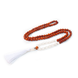 Japamala o rosario budista de rudraksha de Purificacion, marca Cudegui