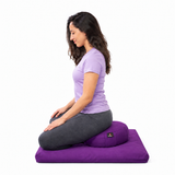 Paquete Zafu y Zabutón Lisos, marca Cudegui. Kit de meditación.