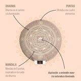 Zafu o cojín de meditación Dharma, color Arena, marca Cudegui