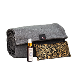 Paquete Shavasana – Kit de Relajación con Cobija de Yoga, Almohadilla y Aromaterapia Cudegui