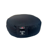 Zafu o cojín de meditación negro Sadhu marca Cudegui