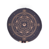 Zafu o cojín de meditación Dharma gris marca Cudegui