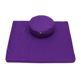 Paquete Zafu y Zabutón Lisos, marca Cudegui. Kit de meditación.