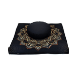 Zabutón, cojín de meditación con diseño de mandala de protección, mejora la comodidad al reducir el impacto de las piernas en el suelo. Un cojín de meditación de alta calidad.
