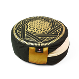 Zafu o cojín de meditación de protección dorado, marca Cudegui