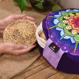 Zafu o cojín de meditación de chakras, marca Cudegui