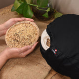 Zafu relleno de cascarilla de cafe, cojín de meditación mexico, relleno cascarilla de cafe