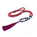 Japamala o rosario budista de rudraksha de protección, marca Cudegui