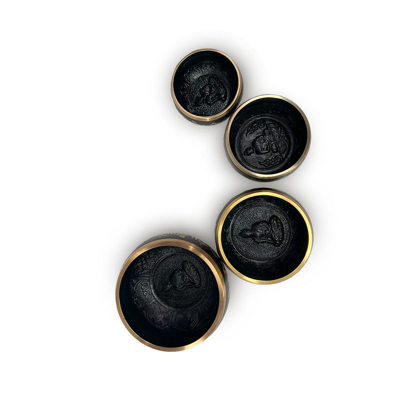 Cuenco de India Torneado Negro 7 Metales