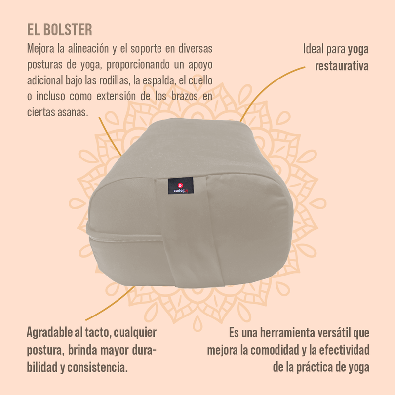 Bolster para Yoga, marca Cudegui