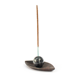 Porta Incienso de Ónix/Mármol Artesanal – Base Segura, Elegante y Duradera