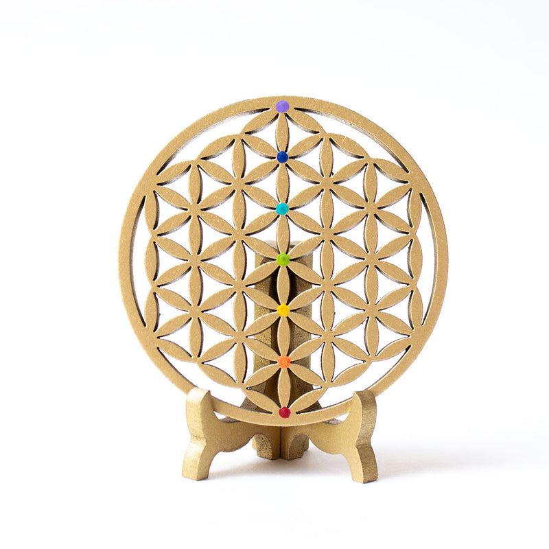 Mandala de Madera Flor de la Vida Chakras