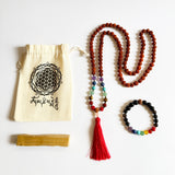 Kit de japamala y pulsera para meditación, mantras y práctica diaria