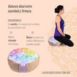 Zafu o cojín de meditación Semilla de vida, marca Cudegui