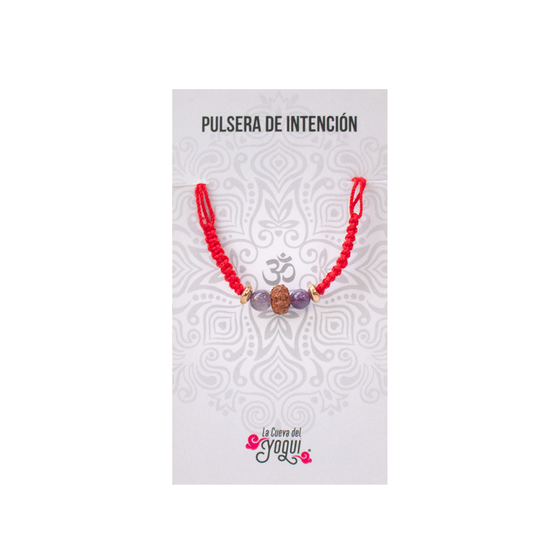 Pulsera de Hilo Rojo Amatista