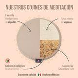 Zafu o cojín de meditación Beige, marca Cudegui