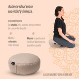 Zafu o cojín de meditación Beige, marca Cudegui