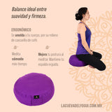 Paquete Zafu y Zabutón Lisos, marca Cudegui. Kit de meditación.
